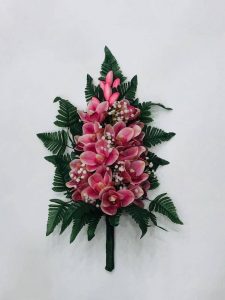 orchidea beauty doppia silicone mazzo fiori per cimiteri