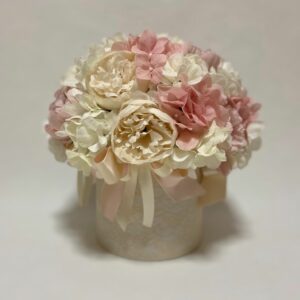 Cappelliera decorata con merletto COLORE: avorio, rosa cipria