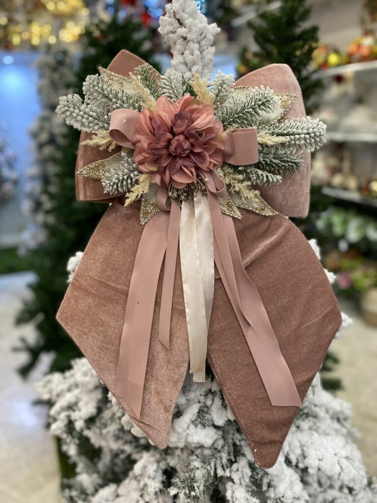 FIOCCO IN VELLUTO CIPRIA CON DALIA MAUVE cm 60