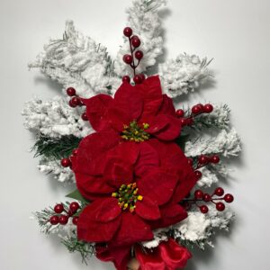 Fiori artificiali per cimitero mazzo con mini stelle di Natale