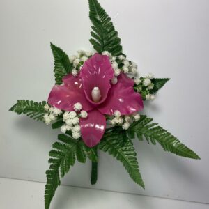 Fiori artificiali in vetroresina catleya dark pink