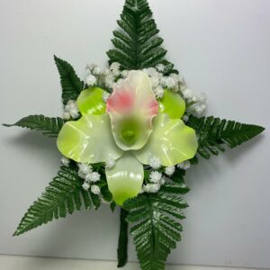 Fiori artificiali in vetroresina catleya verde chiaro