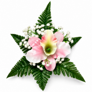 Fiori artificiali in vetroresina mazzo monofiore con catleya pink