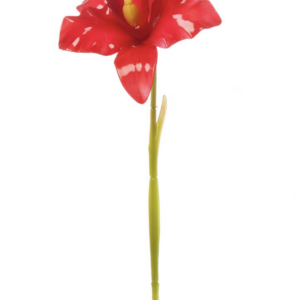 Fiore artificiale  in vetroresina orchidea cattleya Red