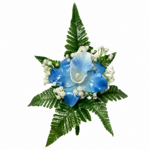 Fiori artificiali in vetroresina mazzo monofiore con catleya blu