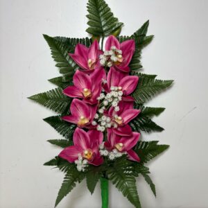 Fiori artificiali per cimitero mazzo di orchidea in tessuto e silicone Beauty