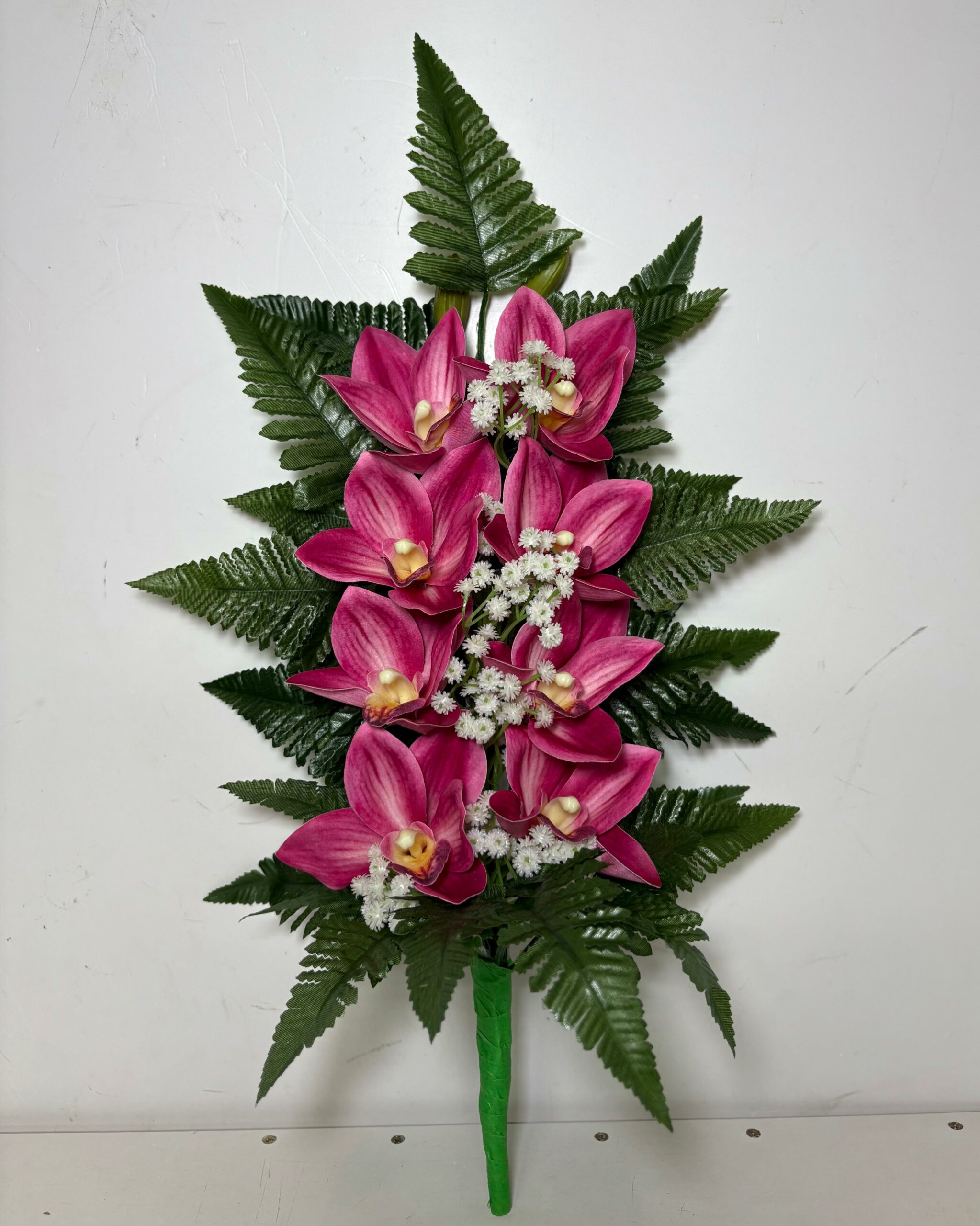 Fiori artificiali per cimitero mazzo di orchidea in tessuto e silicone Beauty