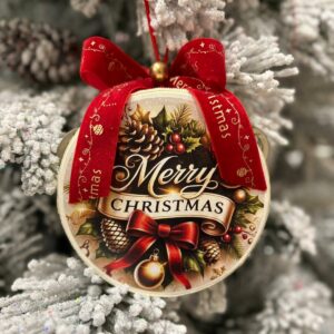 TAMBURELLA CON CON FIOCCO ROSSO  Ø 14