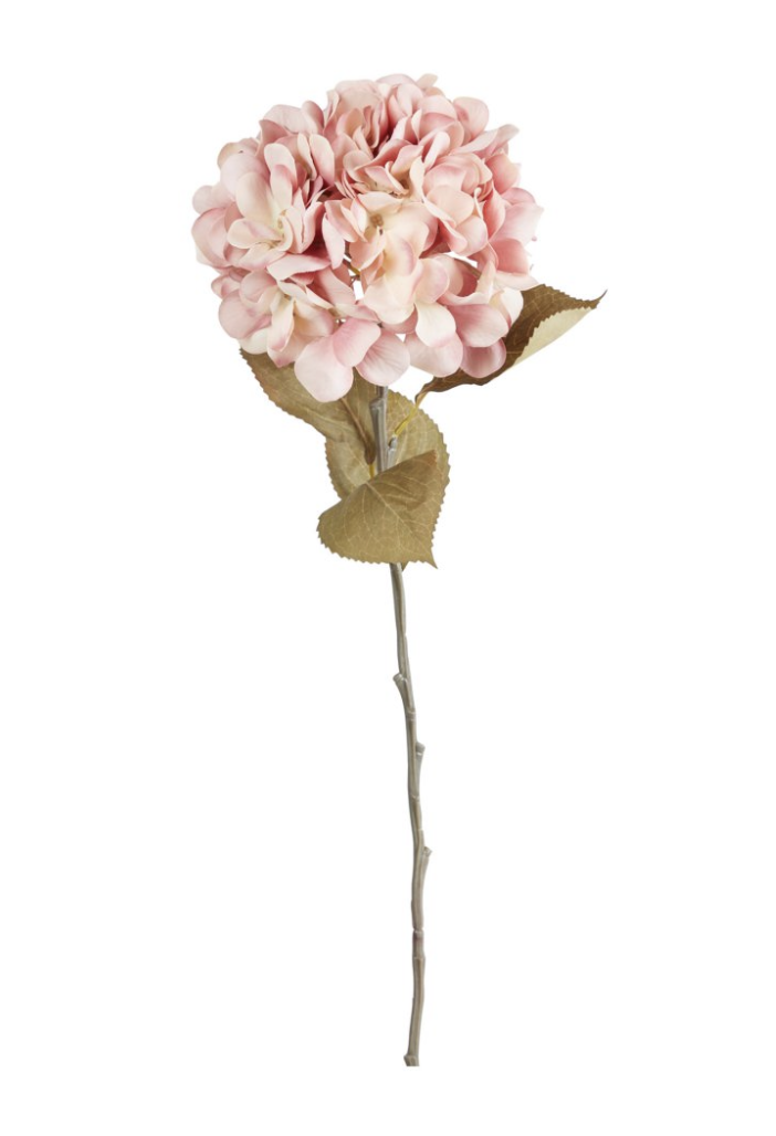 Ortensia in tessuto rosa chiaro con sfumature Ø 17