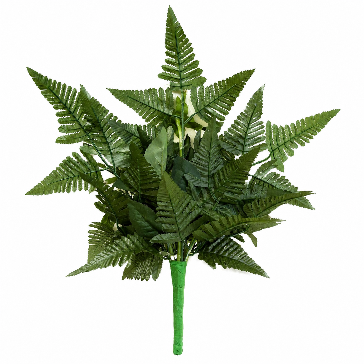 Mazzo di rose verdi artificiali per cimitero e loculi - immagine 3