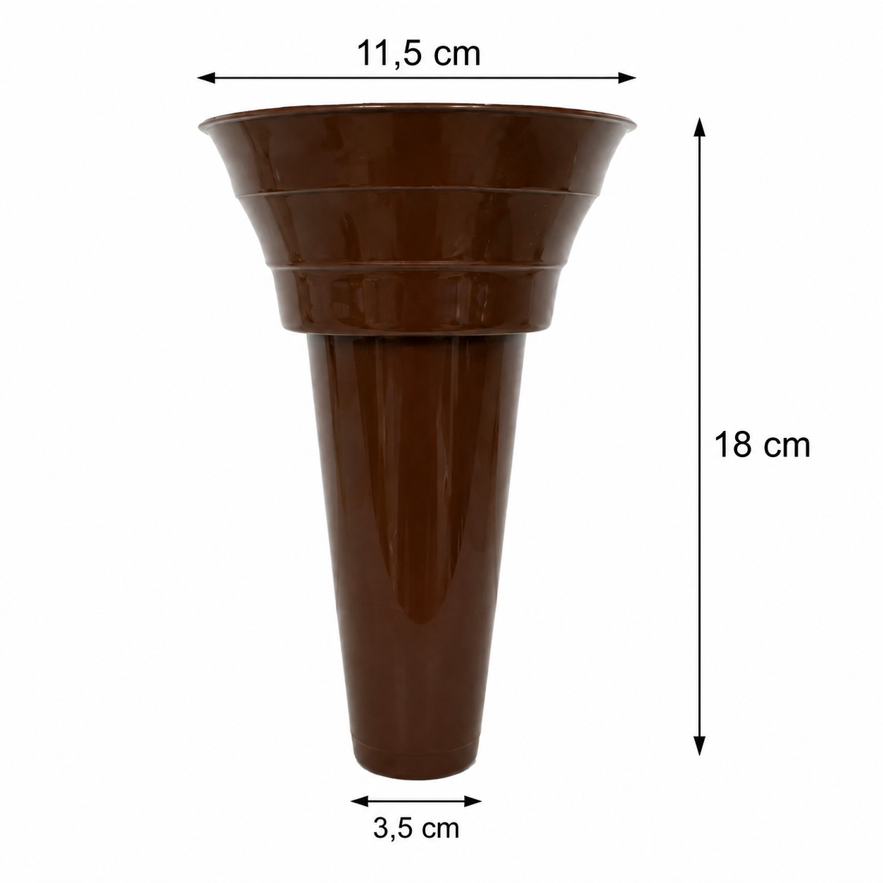 Vasetto in Plastica per Nicchia Cimiteriale – Resistente e Pratico - immagine 2