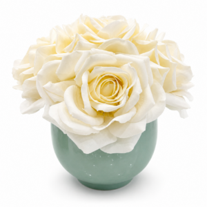 Ampolla con Rose Panna in Velluto Profumate Ø 20