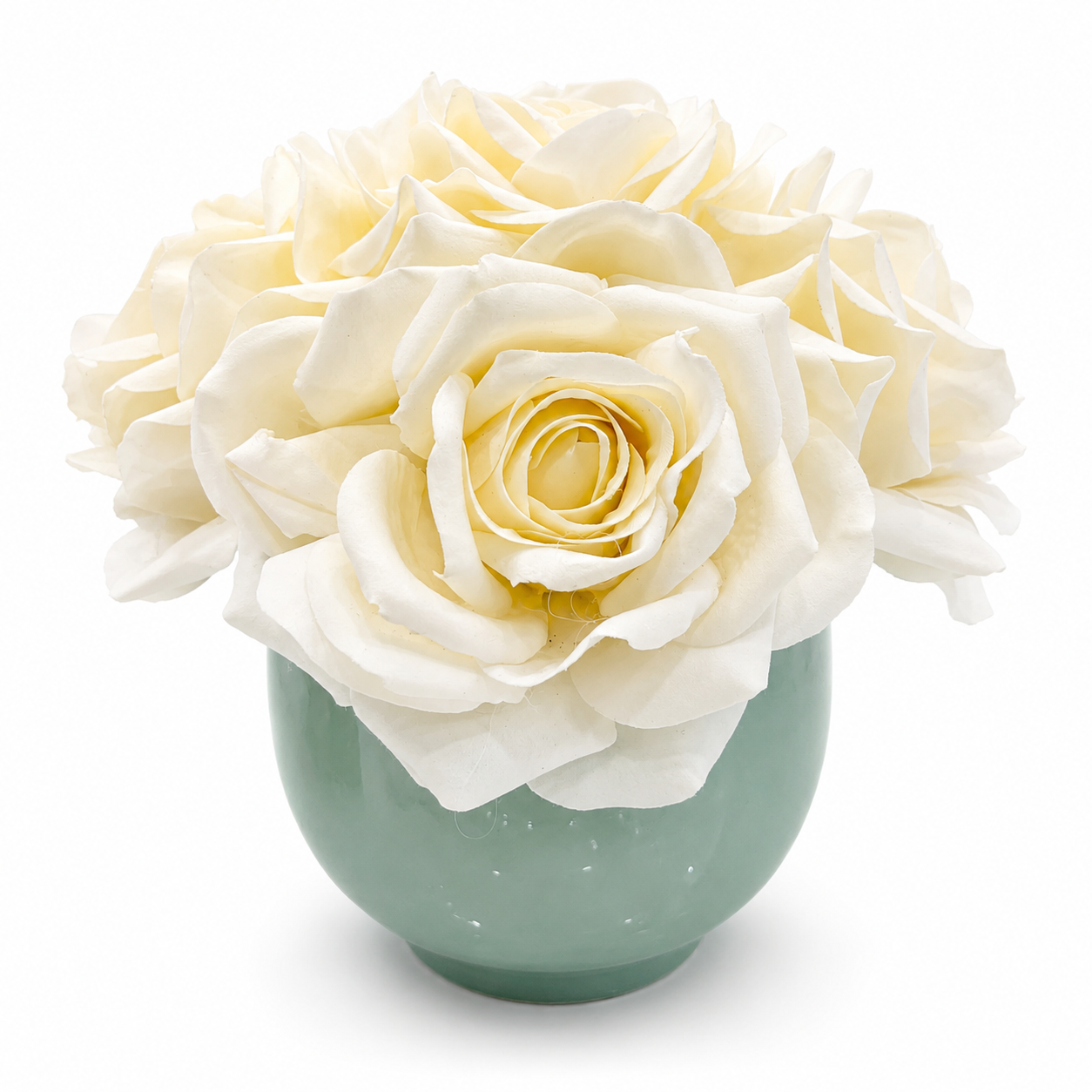Ampolla con Rose Panna in Velluto Profumate Ø 20