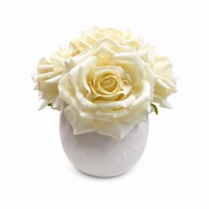 Ampolla con Rose Panna in Velluto Profumate Ø 20