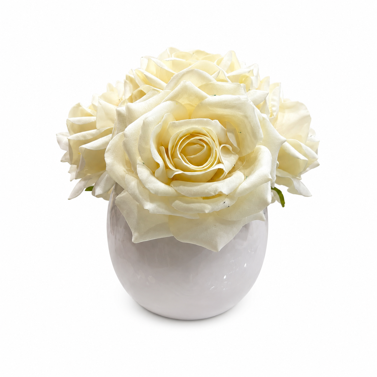 Ampolla con Rose Panna in Velluto Profumate Ø 20